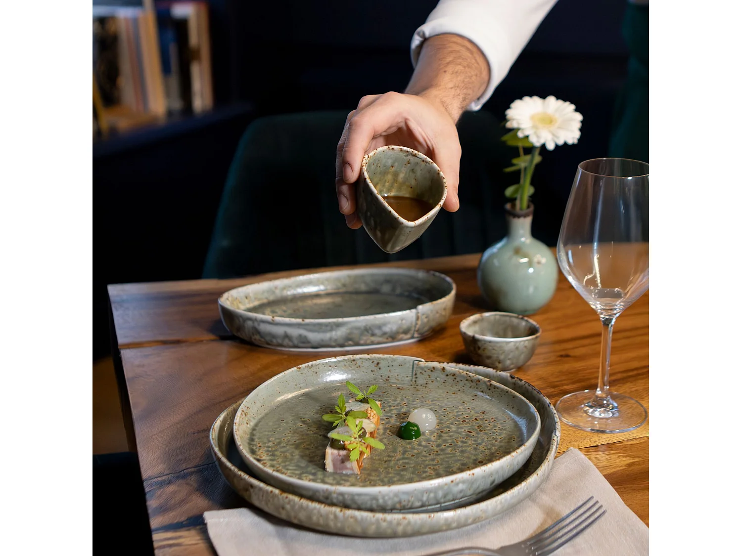 Ogo Living - Lot 6 Assiettes Plates Sigma 23cm En Porcelaine