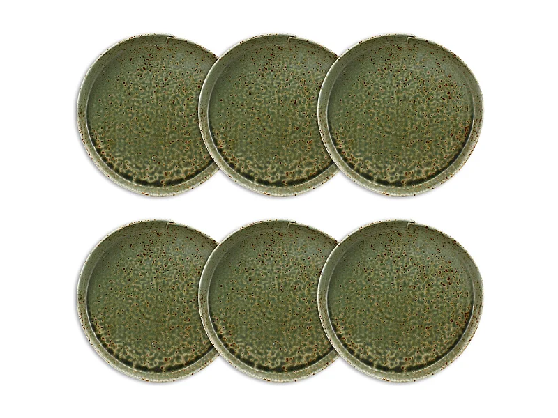 Ogo Living - Lot 6 Assiettes Plates Sigma 23cm En Porcelaine