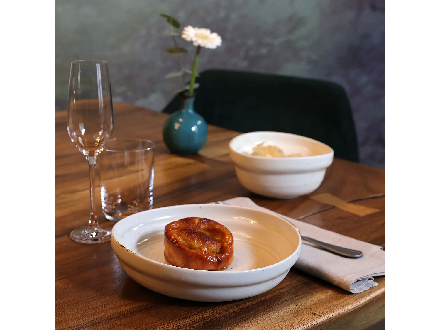 Ogo Living - Lot 6 Asiettes Creuses Ora 21cm En Porcelaine Beige