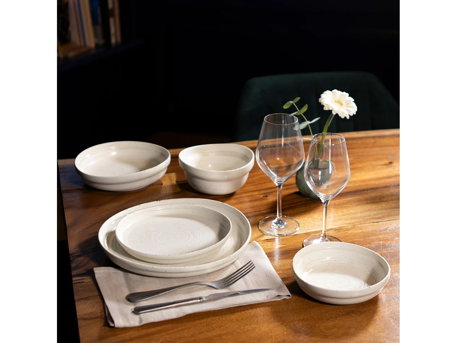 Ogo Living - Lot 6 Asiettes Creuses Ora 21cm En Porcelaine Beige