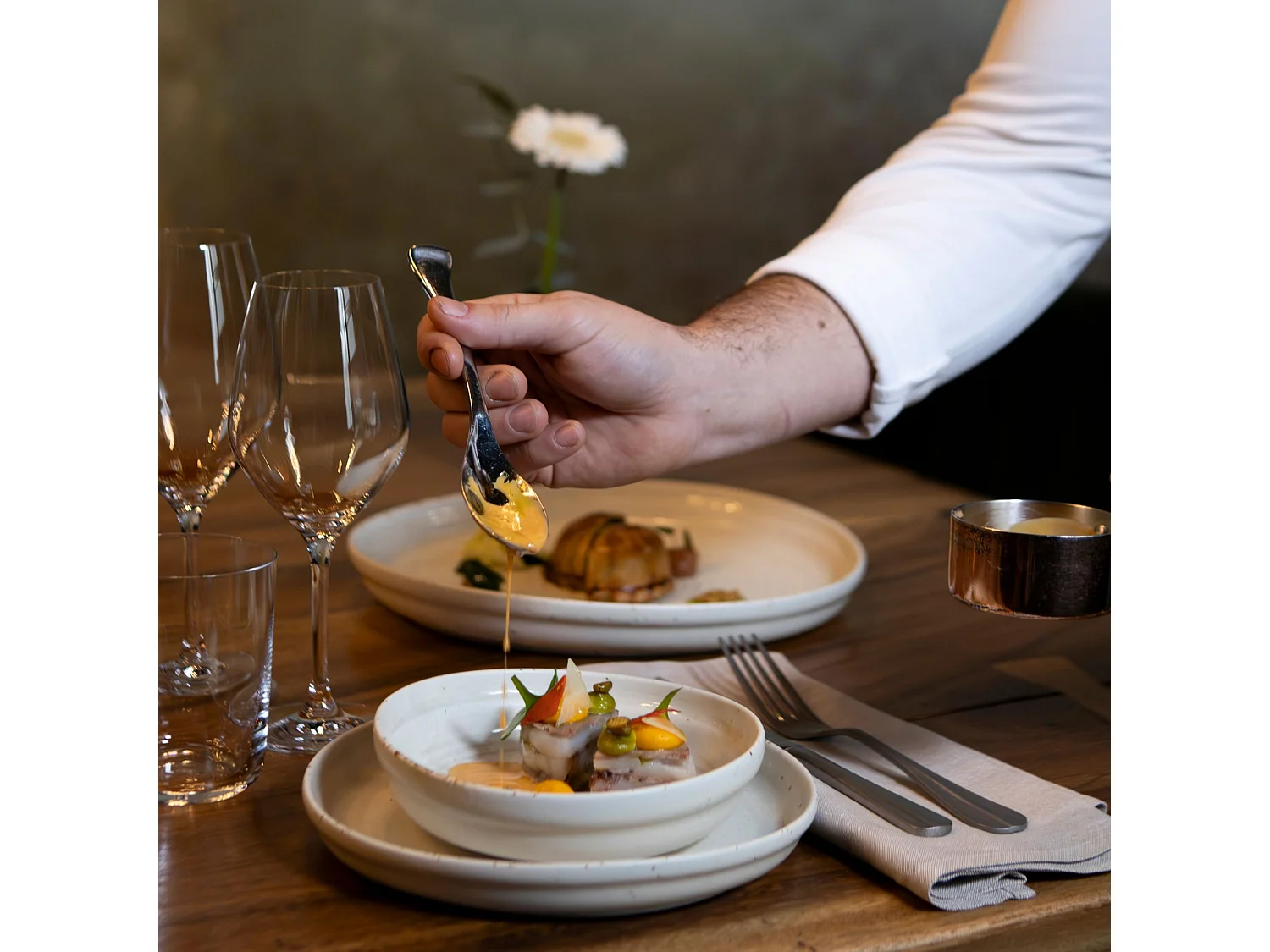 Ogo Living - Lot 6 Asiettes Creuses Ora 15.5cm En Porcelaine Beige