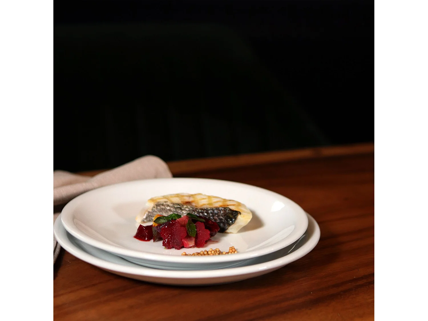 Ogo Living - Lot 6 Assiettes Plates Omega 18cm En Porcelaine Blanche