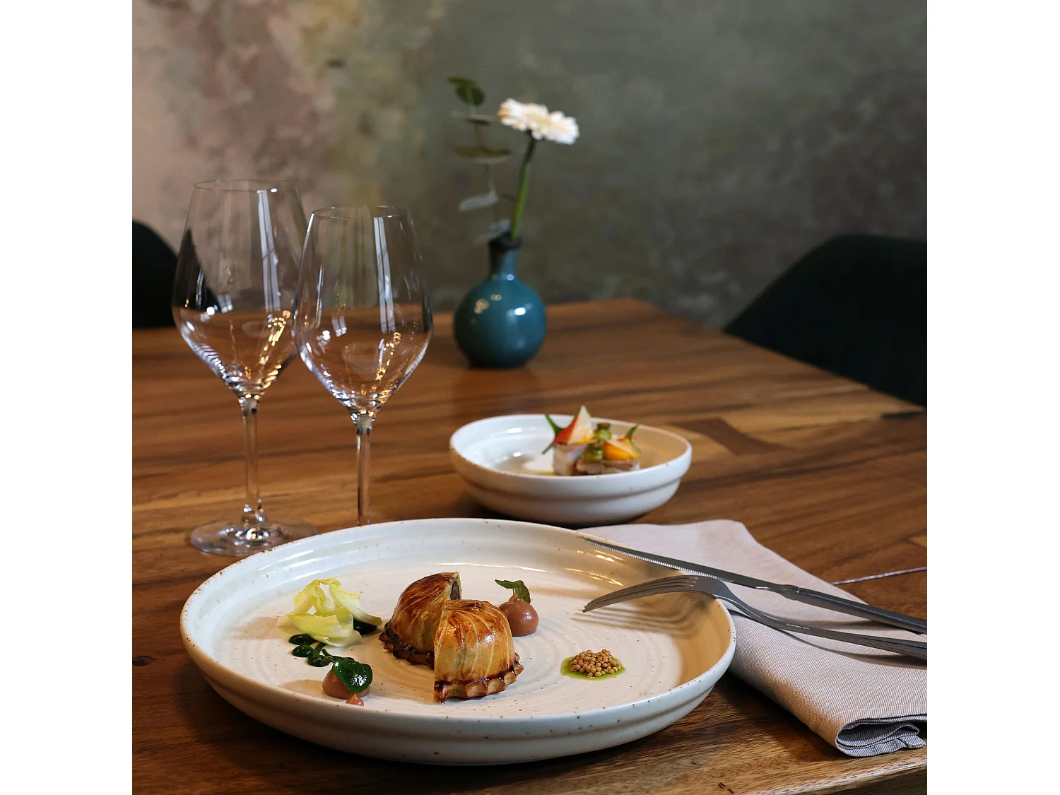 Ogo Living - Lot 6 Assiettes Plates Ora 27cm En Porcelaine Beige