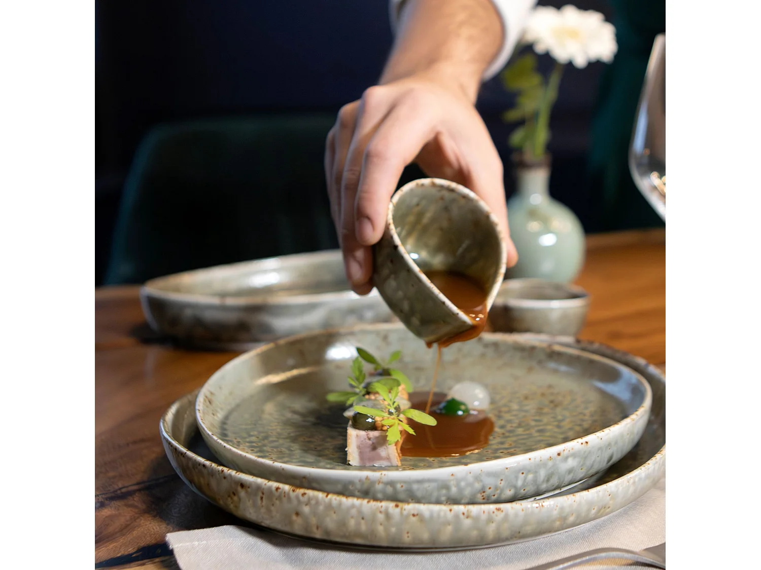 Ogo Living - Lot 6 Assiettes Plates Sigma 27.5cm En Porcelaine