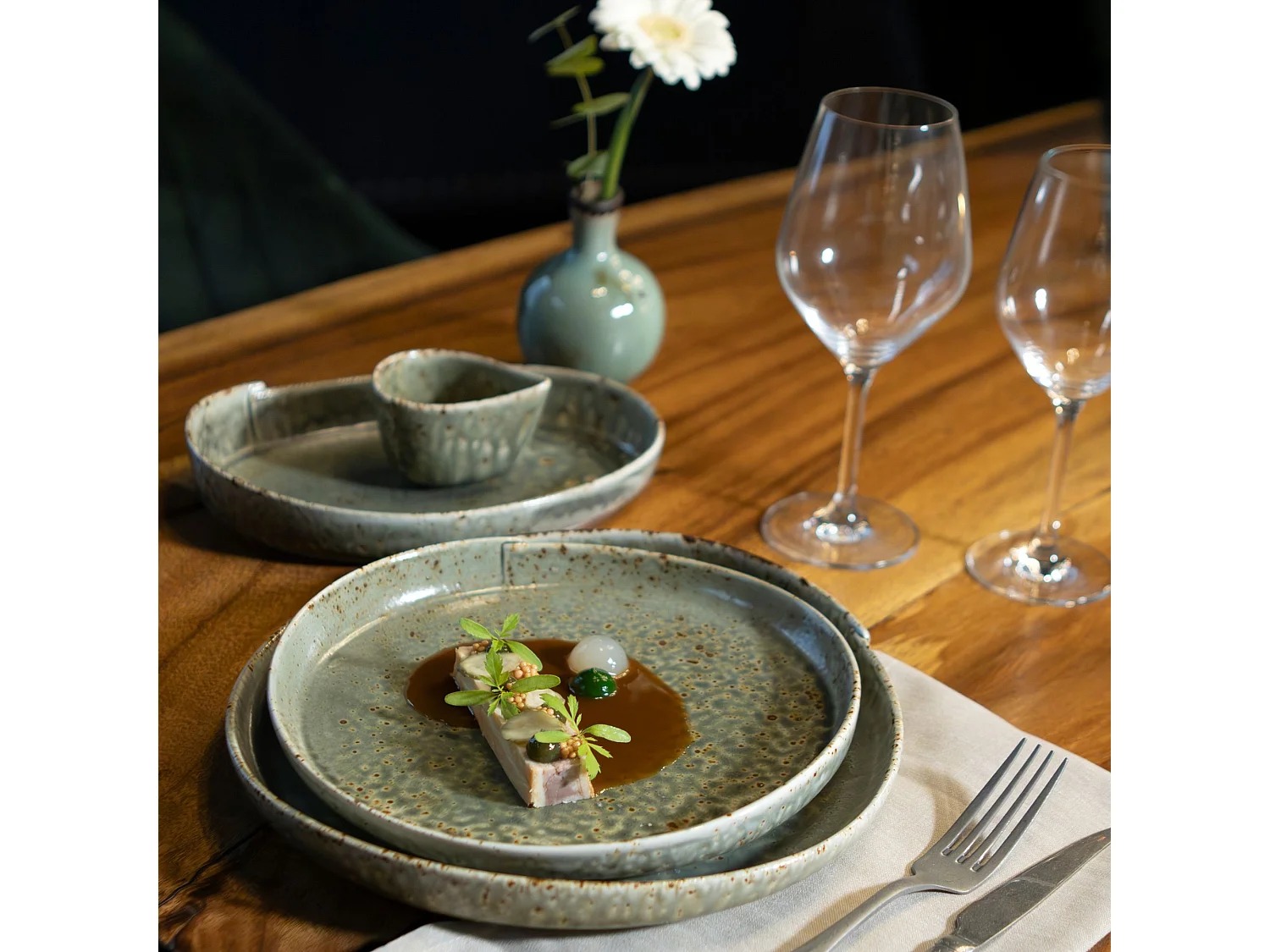 Ogo Living - Lot 6 Assiettes Plates Sigma 27.5cm En Porcelaine