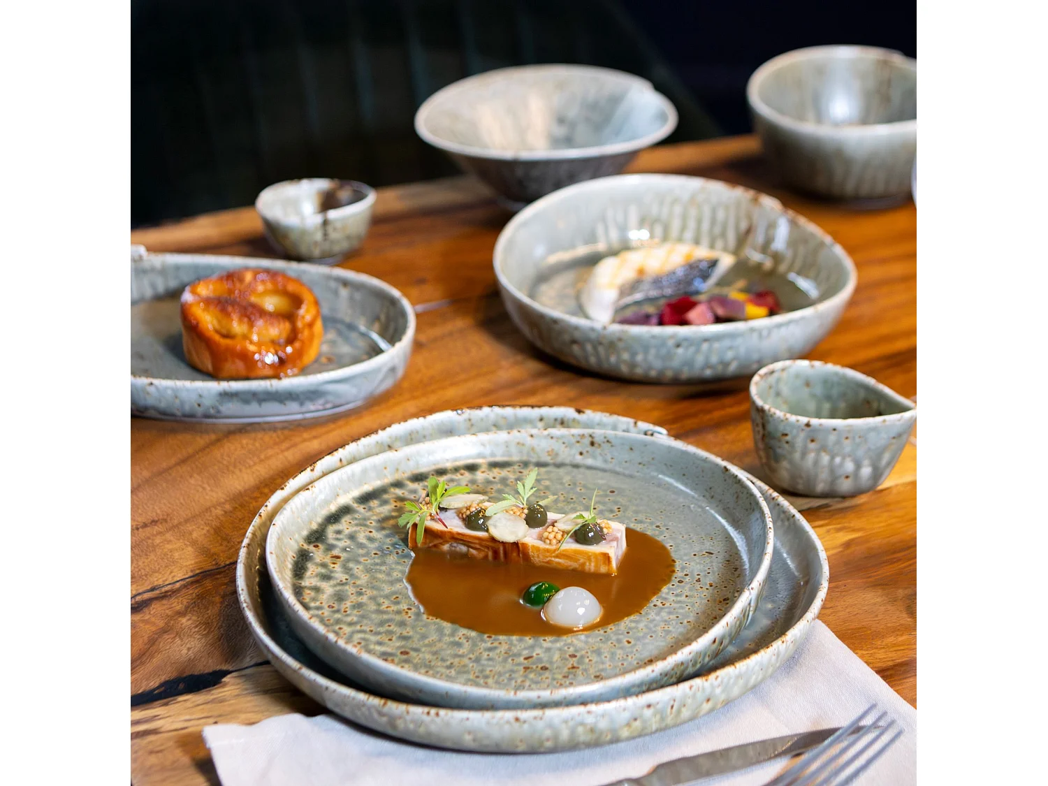 Ogo Living - Lot 6 Assiettes Plates Sigma 27.5cm En Porcelaine