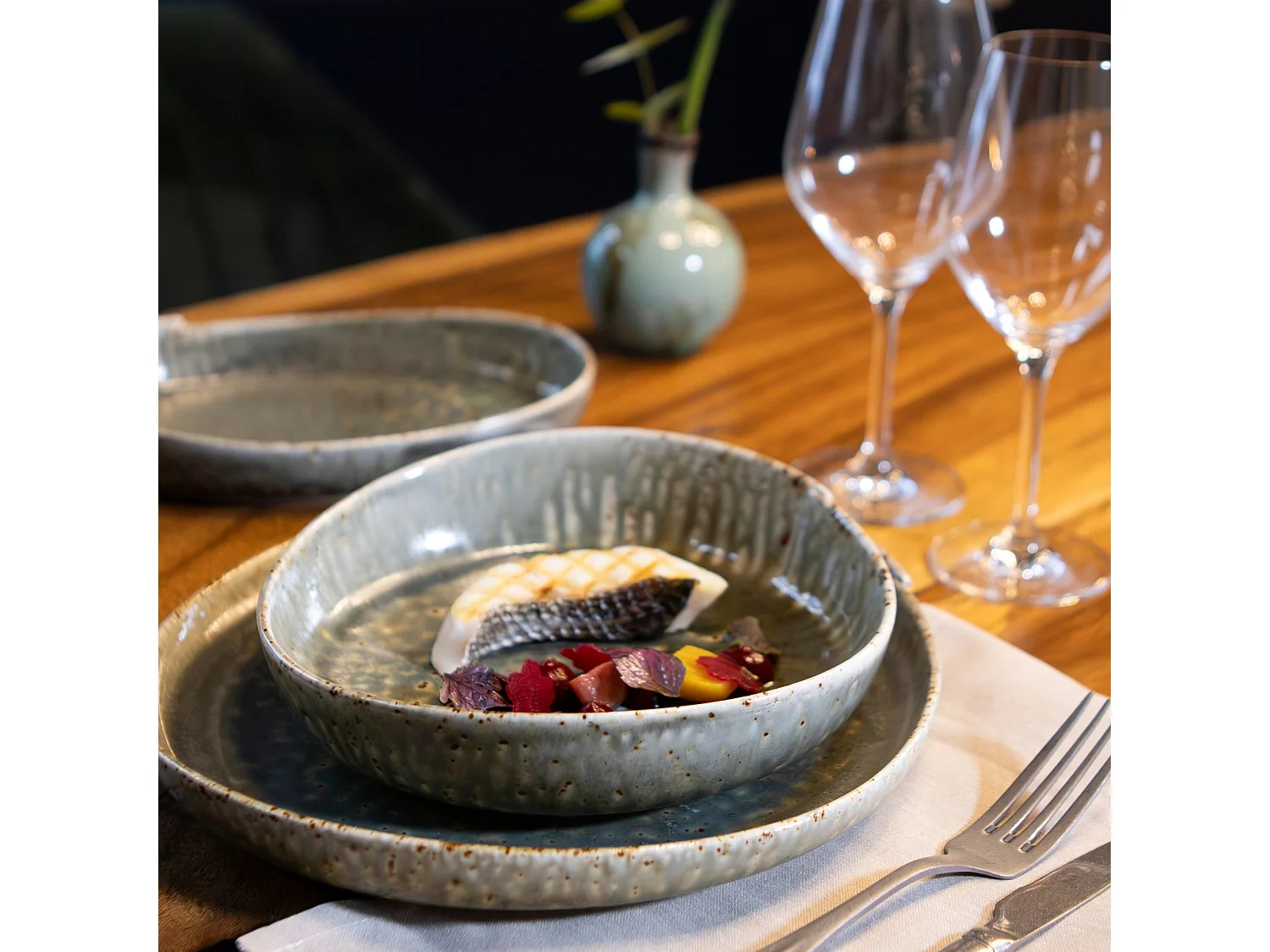 Ogo Living - Lot 6 Assiettes Coupes Sigma 20.5cm En Porcelaine