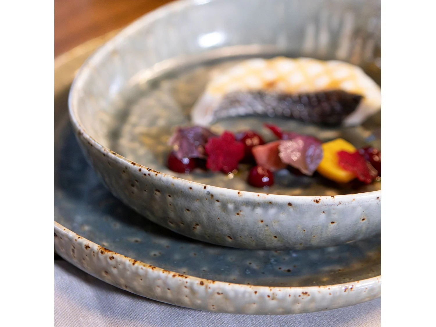 Ogo Living - Lot 6 Assiettes Coupes Sigma 20.5cm En Porcelaine