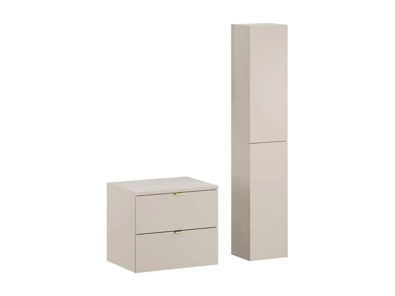 Ensemble de salle de bain BELLA : meuble sous vasque 60cm + plan pour vasque + colonne de rangement