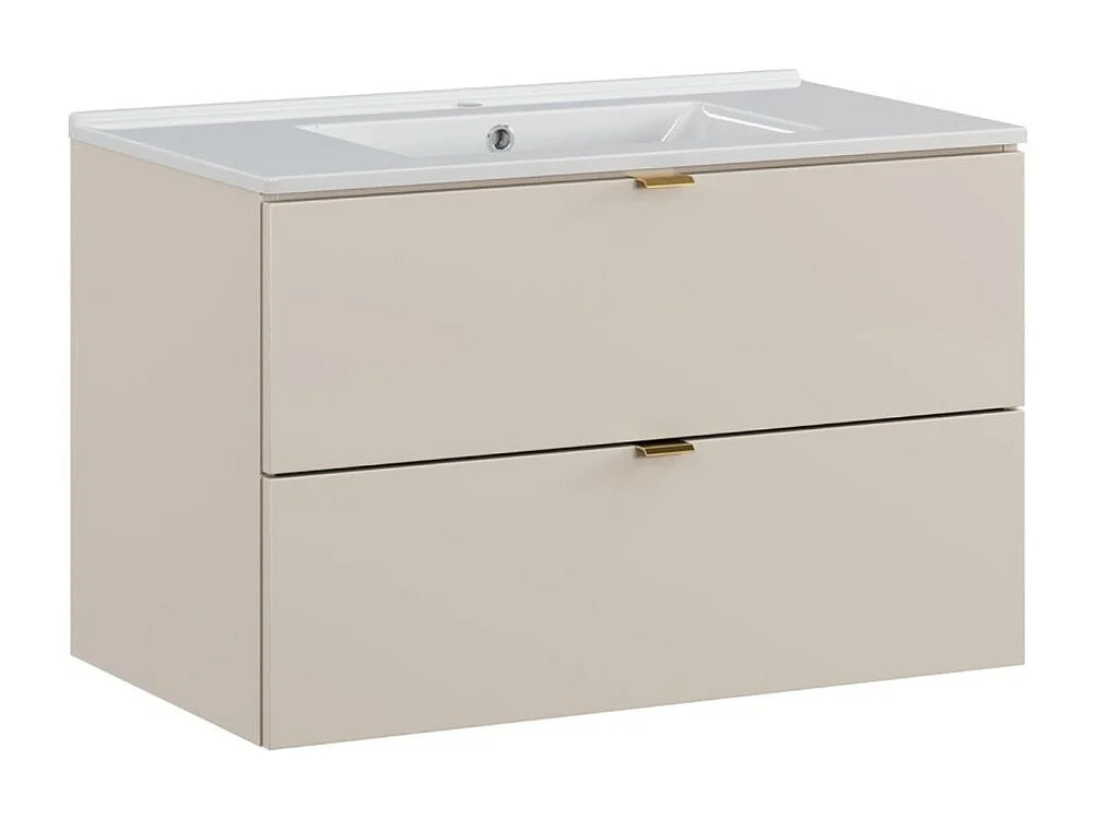 Set da bagno BELLA: mobile sotto lavabo 80cm + lavabo incassato rettangolare