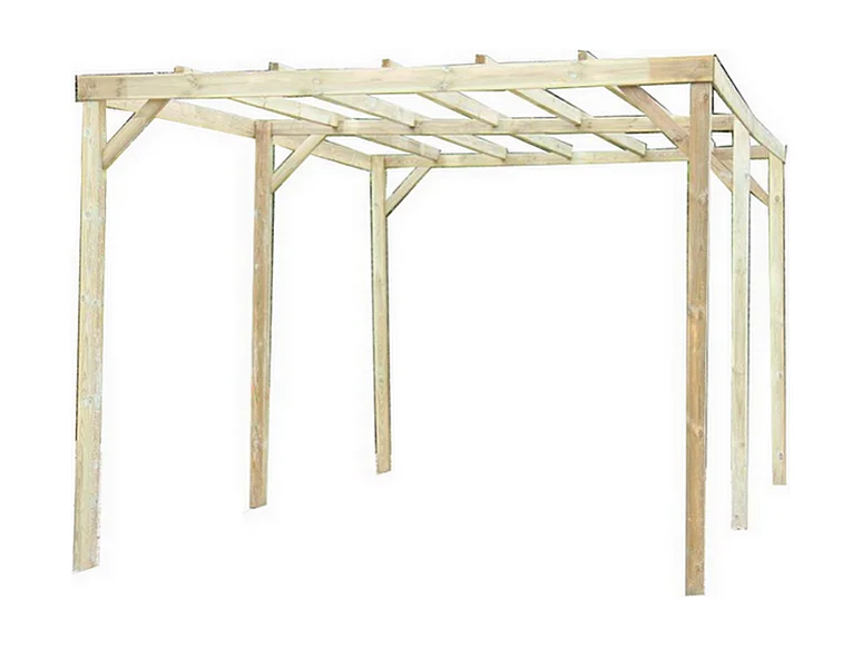 CAR3050-A-Carport traite autoclave  sans couverture