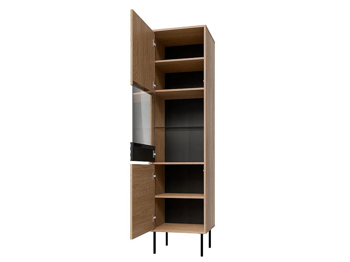 Vitrine 2 portes Astra Bois et Noir