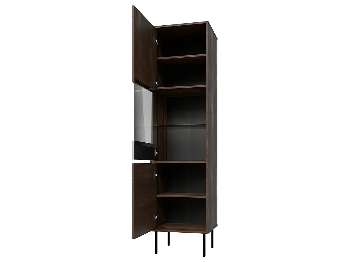Vetrina Astra a 2 ante Legno scuro e Cashmere
