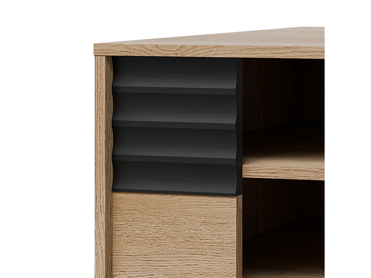 Couchtisch Astra Holz und Schwarz