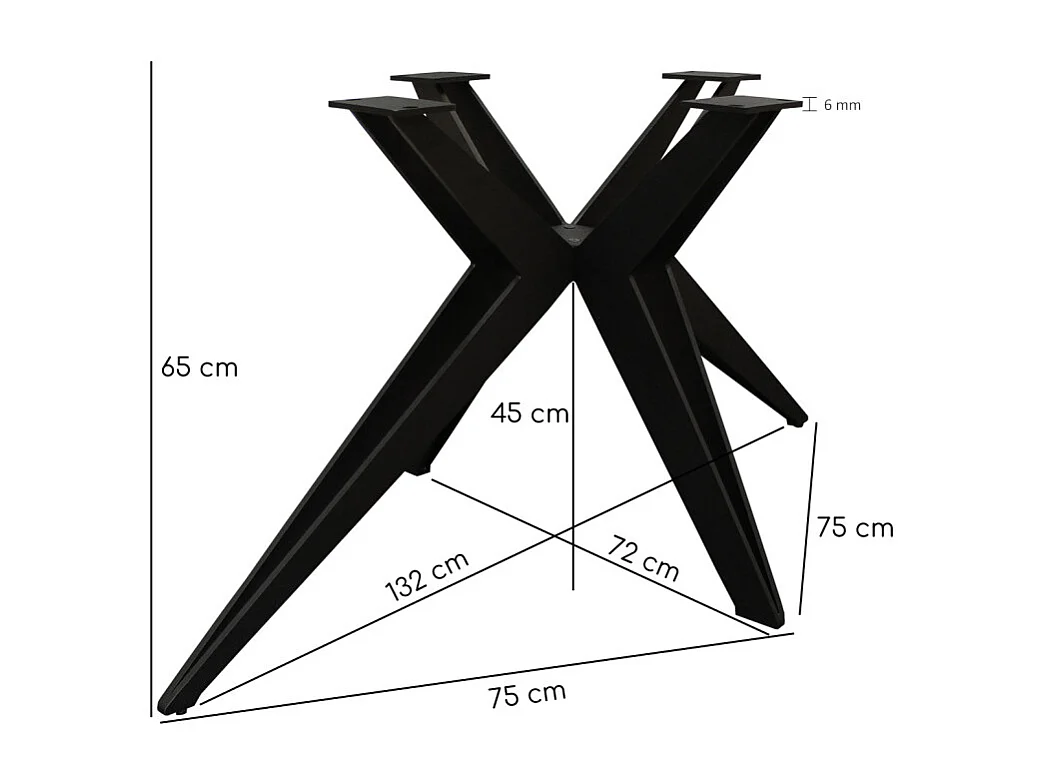 Table extensible 160 à 240 cm verre bullé gris anthracite pied étoile - ATLANTA 06