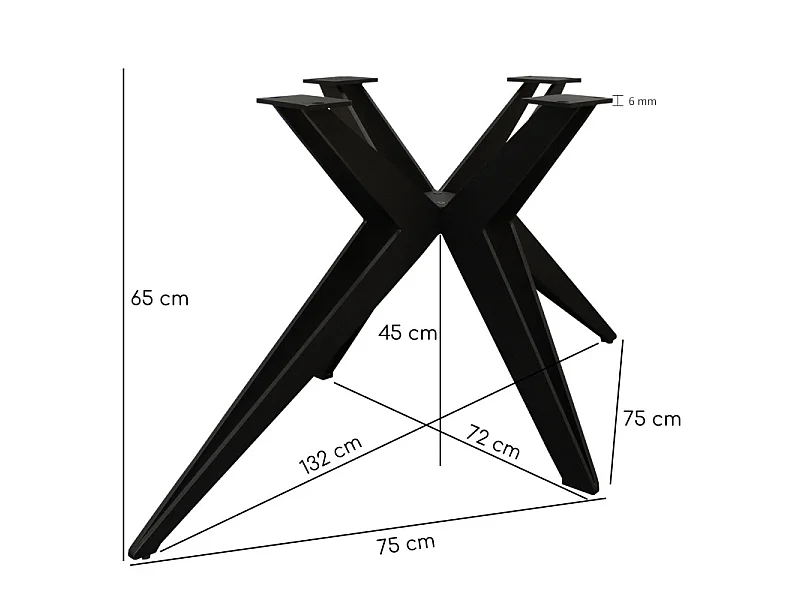 Table extensible 160 à 240 cm verre bullé gris anthracite pied étoile - ATLANTA 06