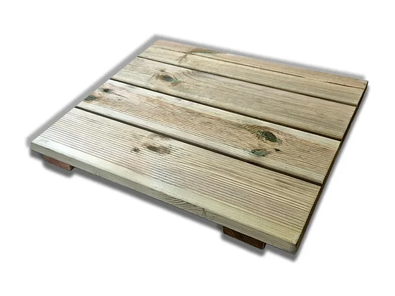 Pedana doccia antiscivolo in legno 60x60 cm, Made in Italy