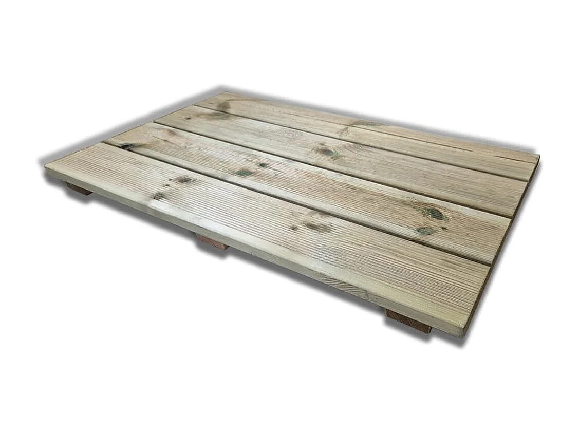 Pedana doccia antiscivolo in legno 120x60 cm, Made in Italy