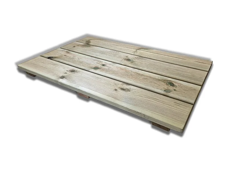 Pedana doccia antiscivolo in legno 120x60 cm, Made in Italy