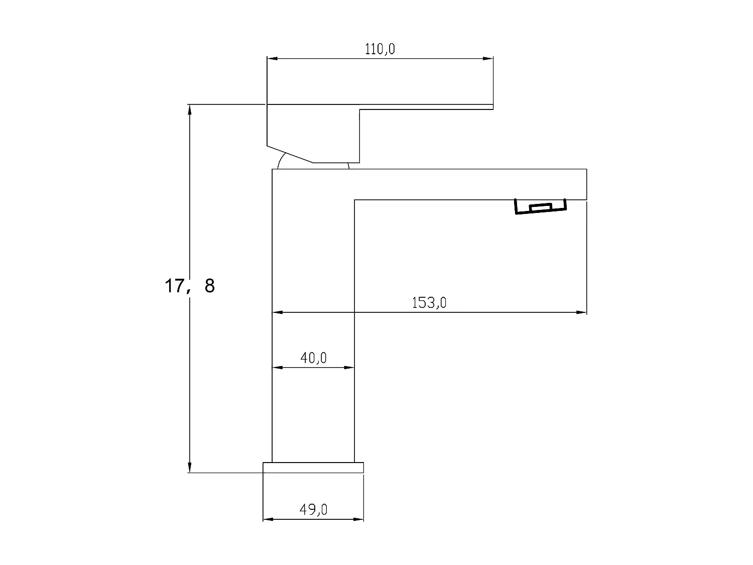 Hängender Badschrank mit Einbauwaschbecken und Armatur - Beige - 80 cm - DORIONI