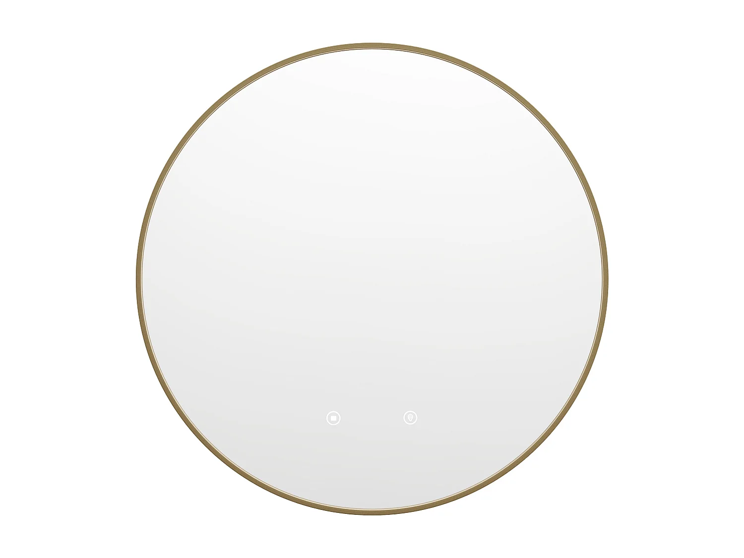 Hängender Badschrank mit Einbauwaschbecken, Armatur und Spiegel - Beige - 80 cm - DORIONI