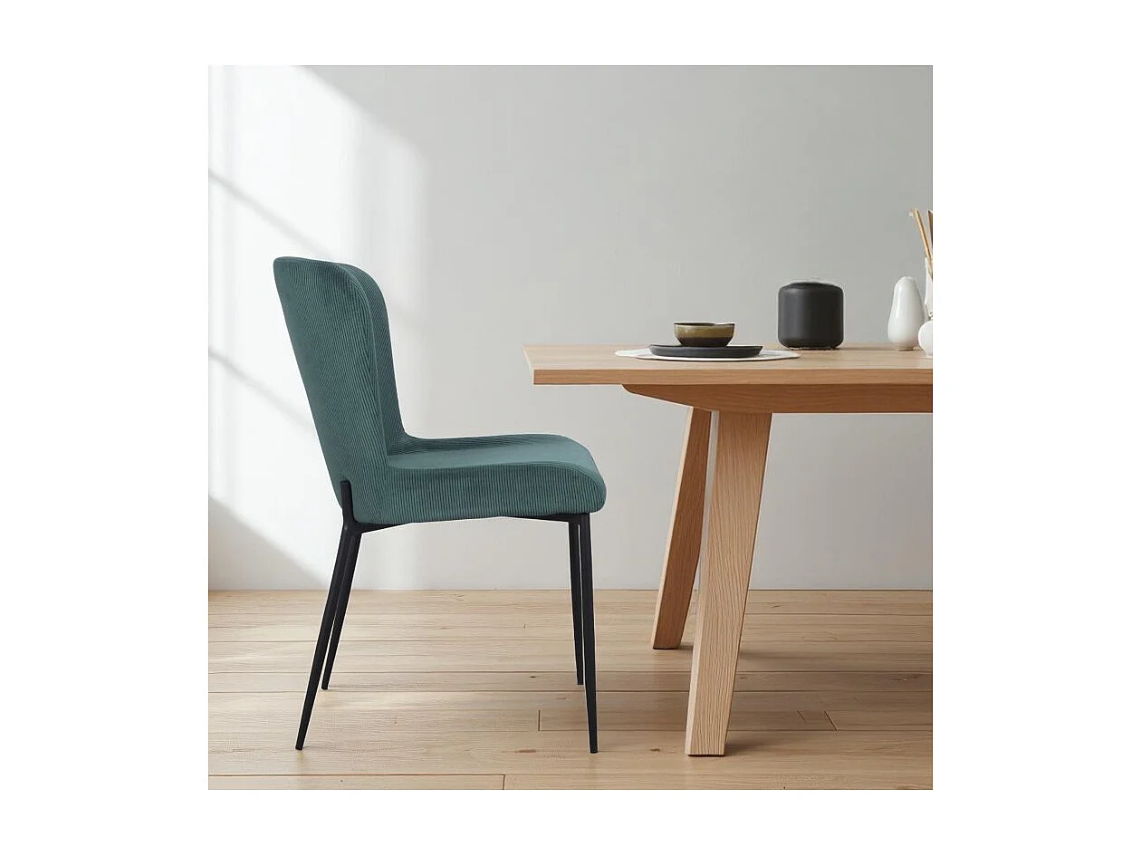 Set di 2 sedie in velluto verde – collezione Georgia