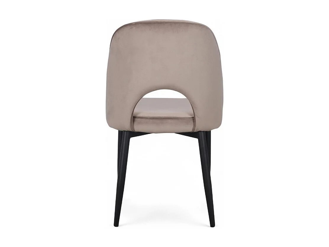 4er-Set Veloursstühle Beige 60er-Stil – Modell Molly