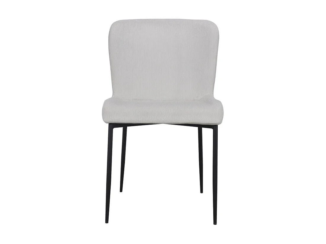 2er-Set Cord-Veloursstühle Beige/Elfenbein – Kollektion Georgia