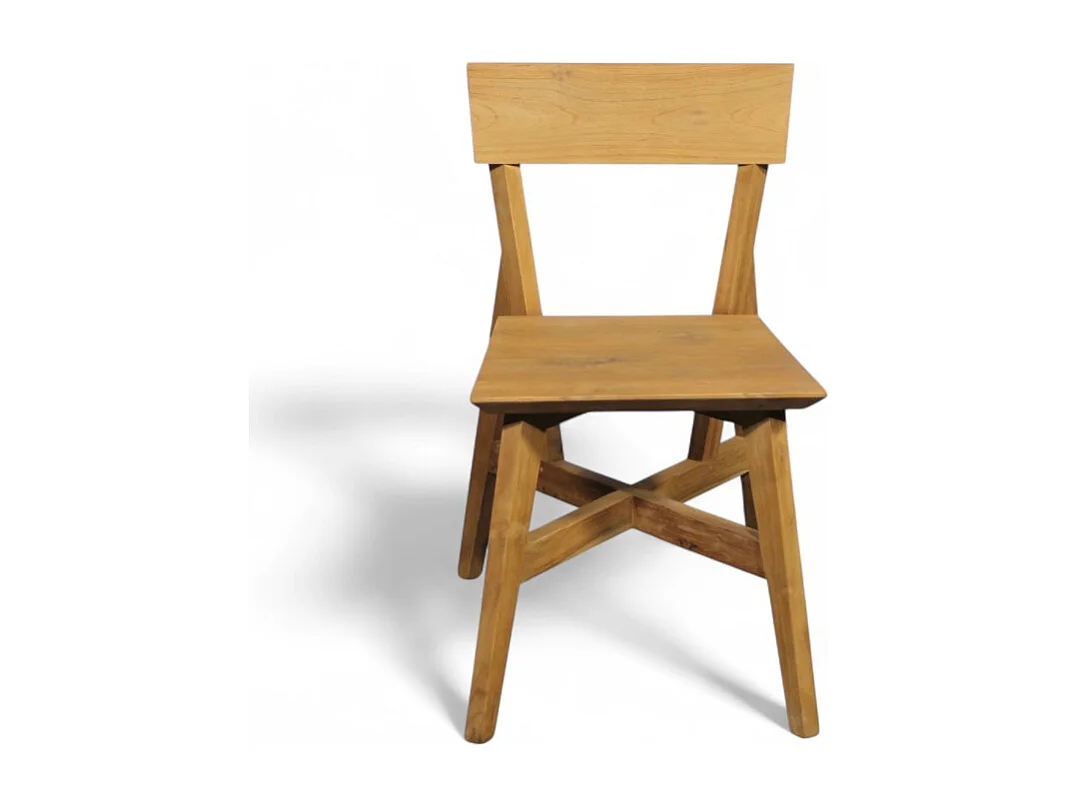 2er-Set Stühle aus recyceltem massivem Teakholz – Modell Sumba