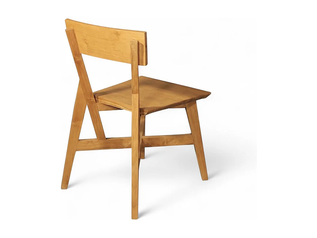 2er-Set Stühle aus recyceltem massivem Teakholz – Modell Sumba