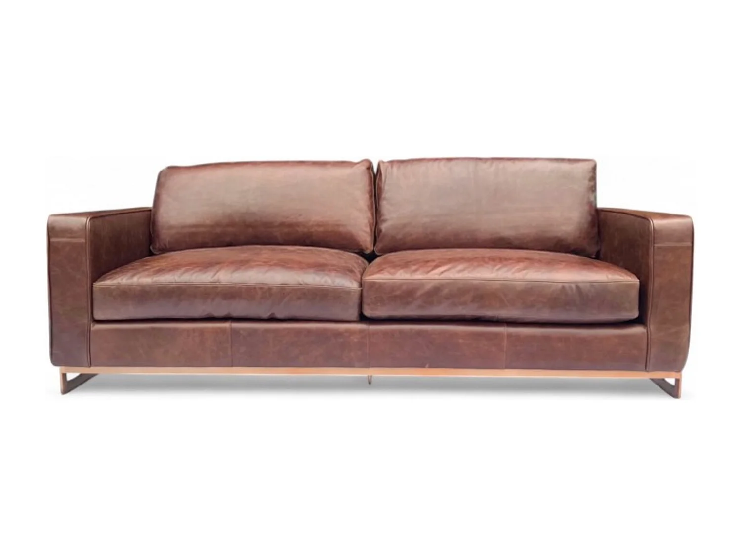 Design-Ledersofa Braun – Modell Scott