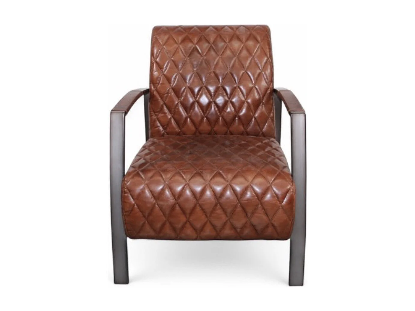 Poltrona pelle marrone vintage metallo – modello Sullivan