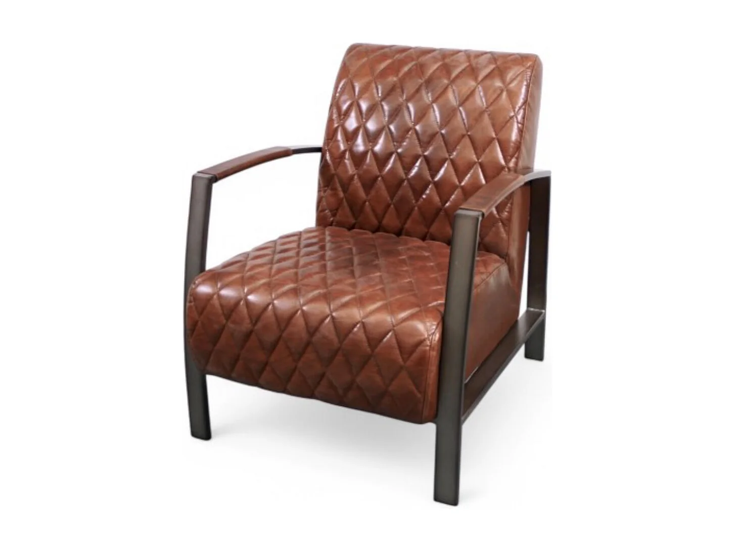 Poltrona pelle marrone vintage metallo – modello Sullivan