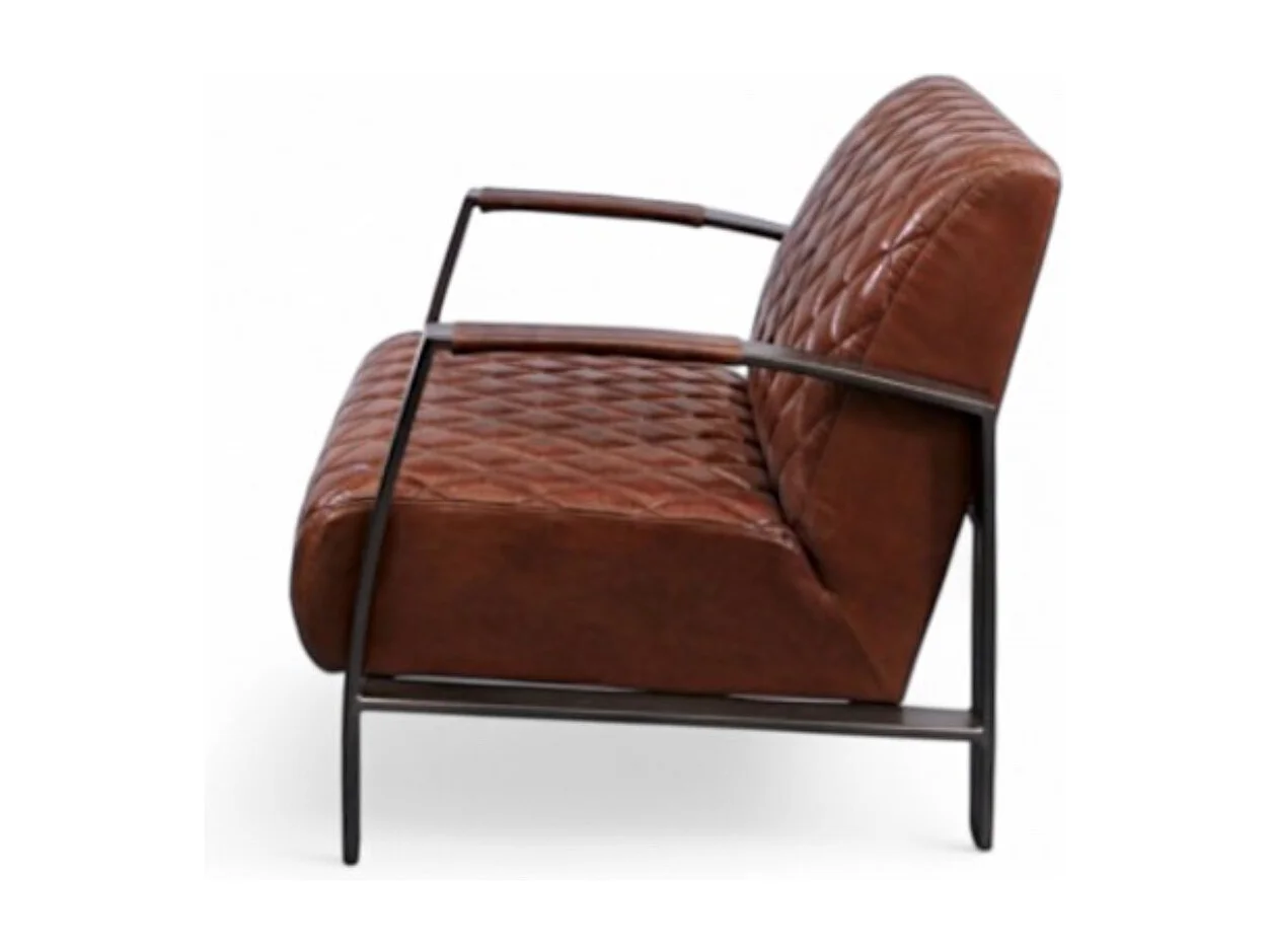 Poltrona pelle marrone vintage metallo – modello Sullivan