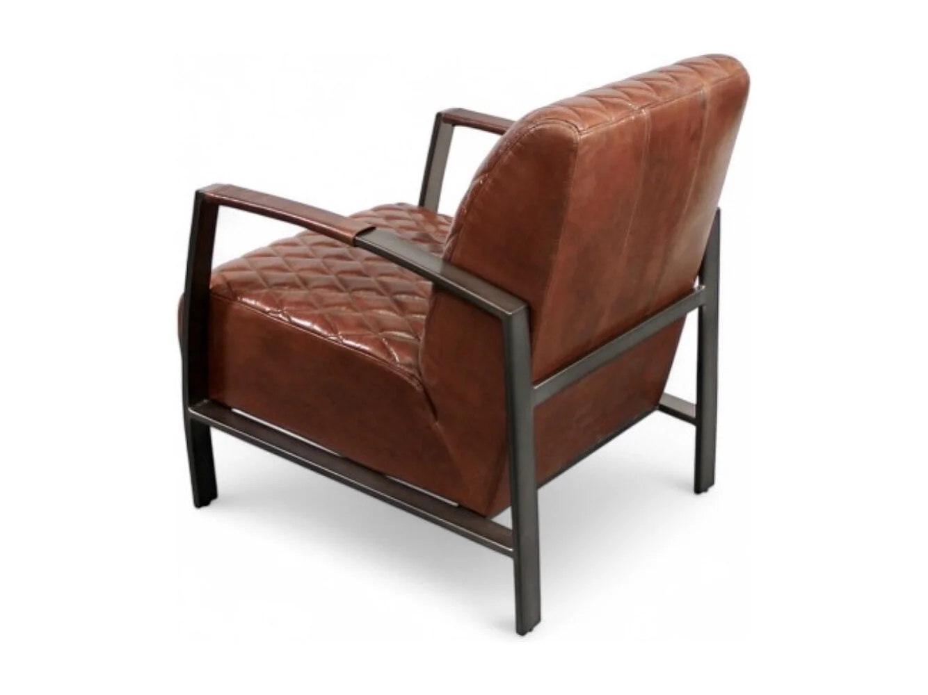 Poltrona pelle marrone vintage metallo – modello Sullivan