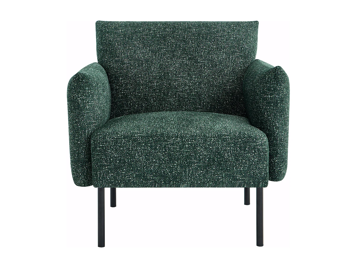 Fauteuil en tissu chiné vert GERALDIA