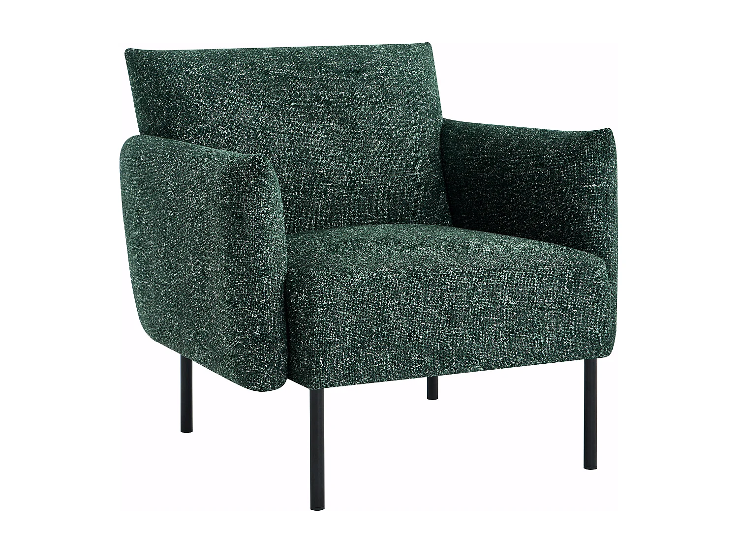 Fauteuil en tissu chiné vert GERALDIA