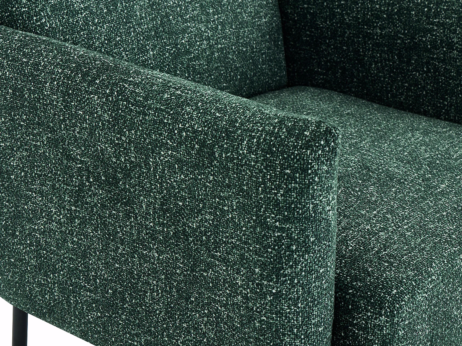 Fauteuil en tissu chiné vert GERALDIA