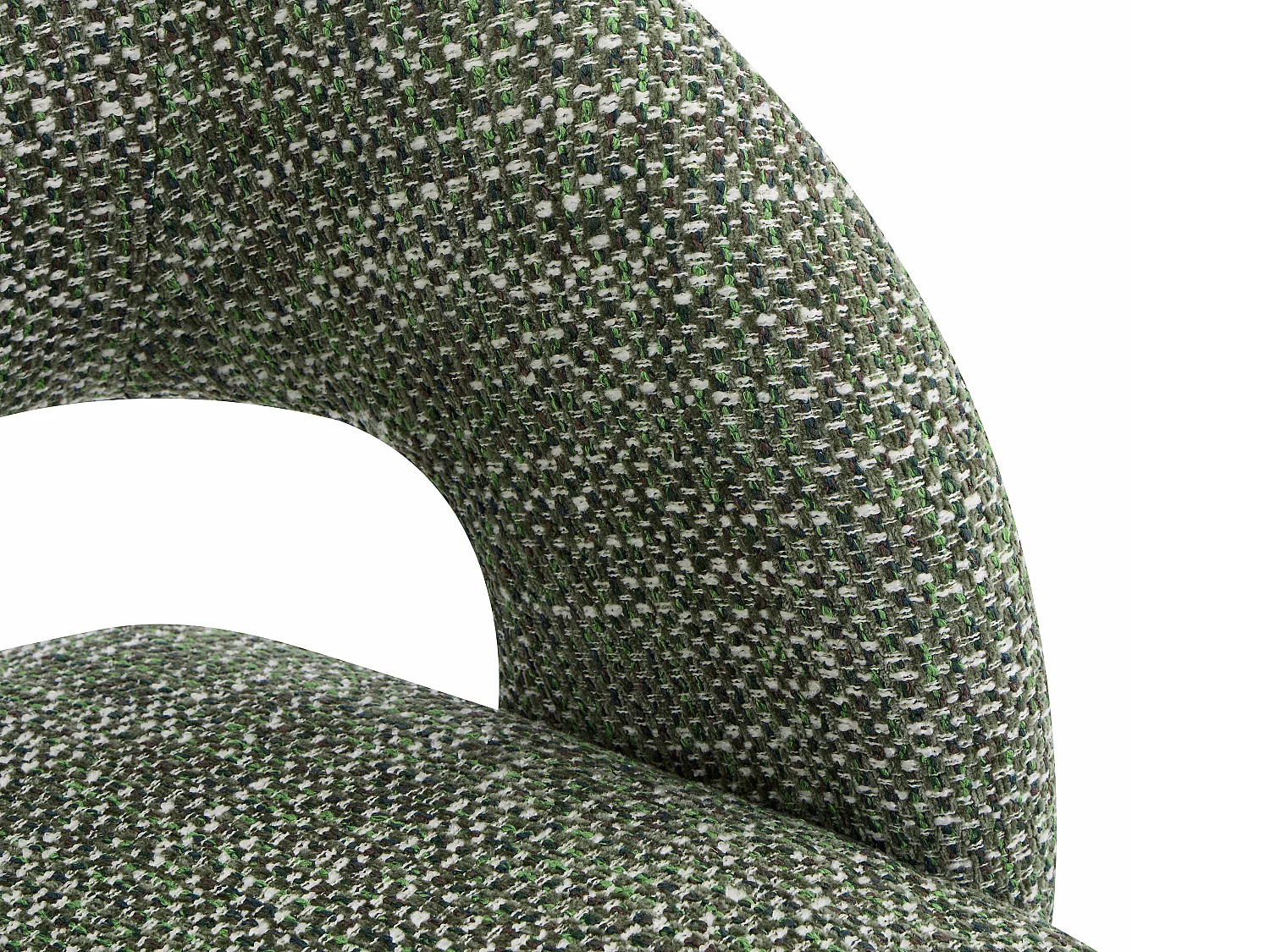 Fauteuil pivotant en tissu texturé vert NAROLIA de Maison Céphy