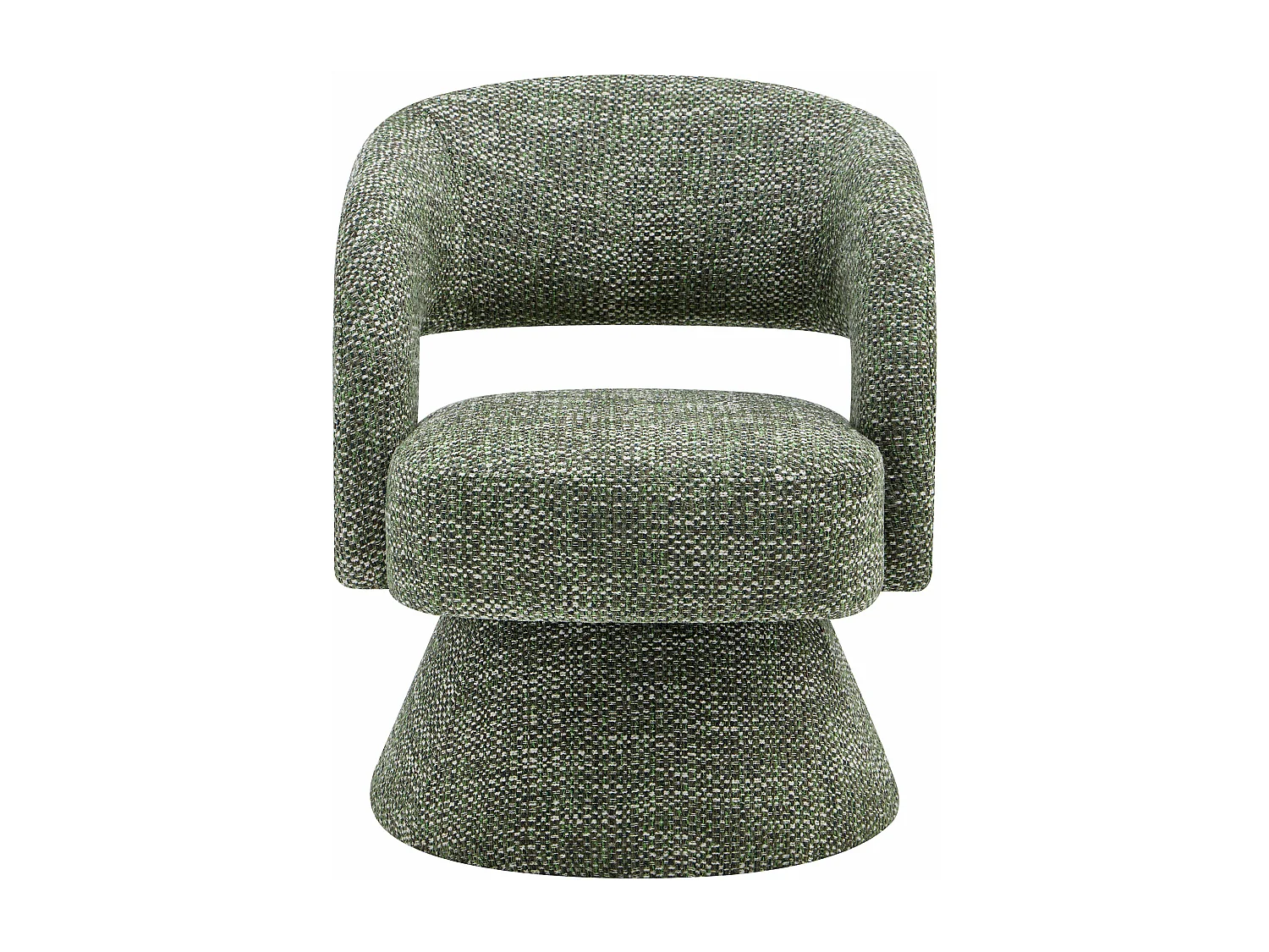 Fauteuil pivotant en tissu texturé vert NAROLIA de Maison Céphy
