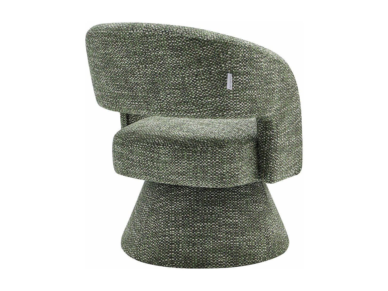 Fauteuil pivotant en tissu texturé vert NAROLIA de Maison Céphy