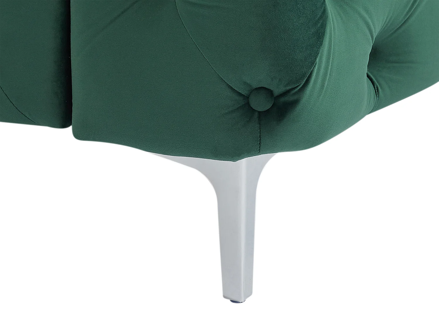 Canapé 2 places chesterfield en velours vert EDWINA