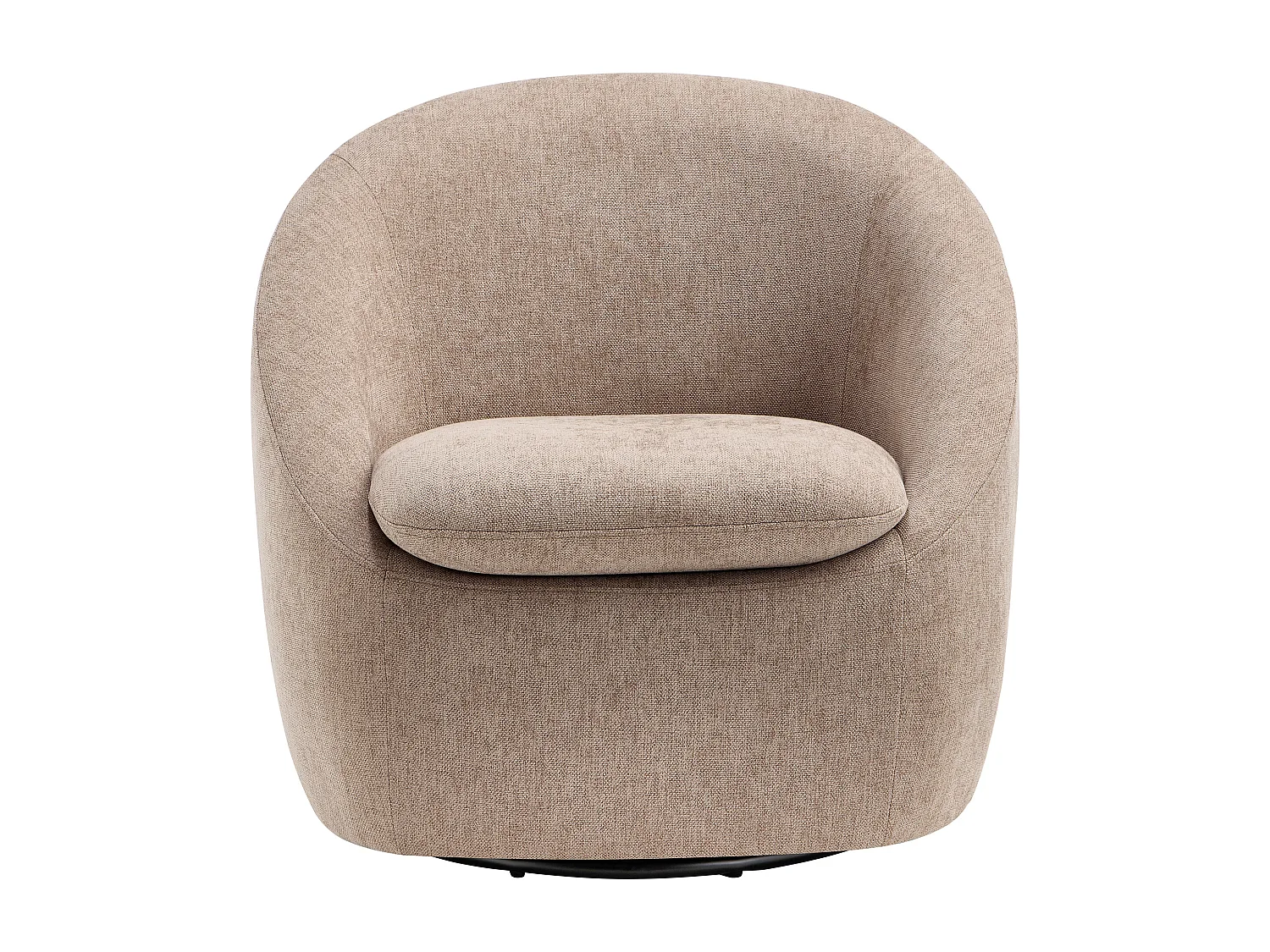 Fauteuil pivotant en tissu texturé taupe NETALIO