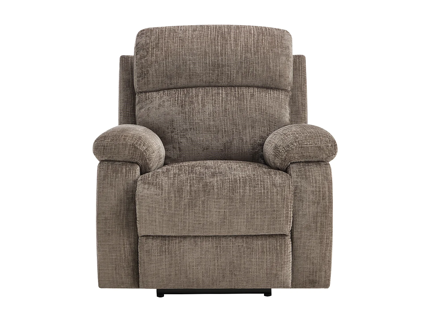 Fauteuil relax électrique massant en tissu chenille taupe KOCENI