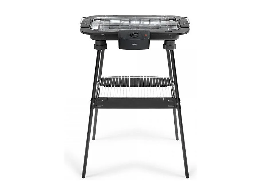 Barbacoa eléctrica 2 en 1 Livoo DOM506 2200W negra con termostato y patas ajustables