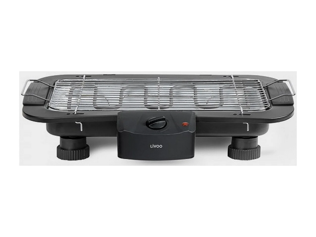 Barbacoa eléctrica 2 en 1 Livoo DOM506 2200W negra con termostato y patas ajustables