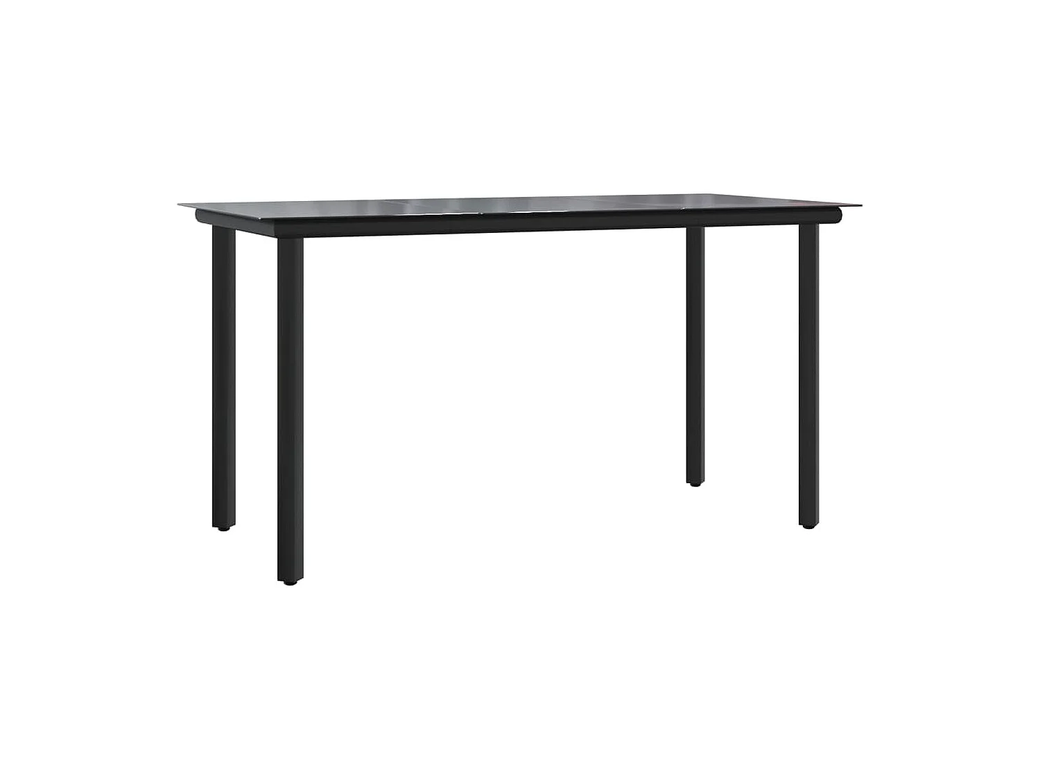 Ensemble à manger de jardin 9 pièces coussins noir résine tressée