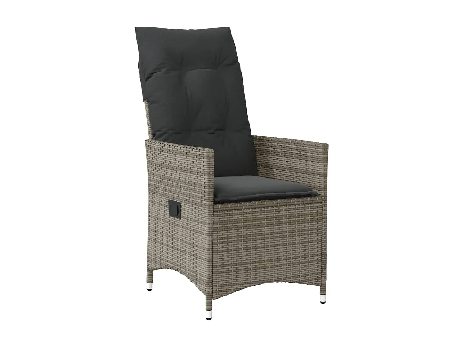 Set comedor jardín 9 piezas y cojines ratán sintético gris