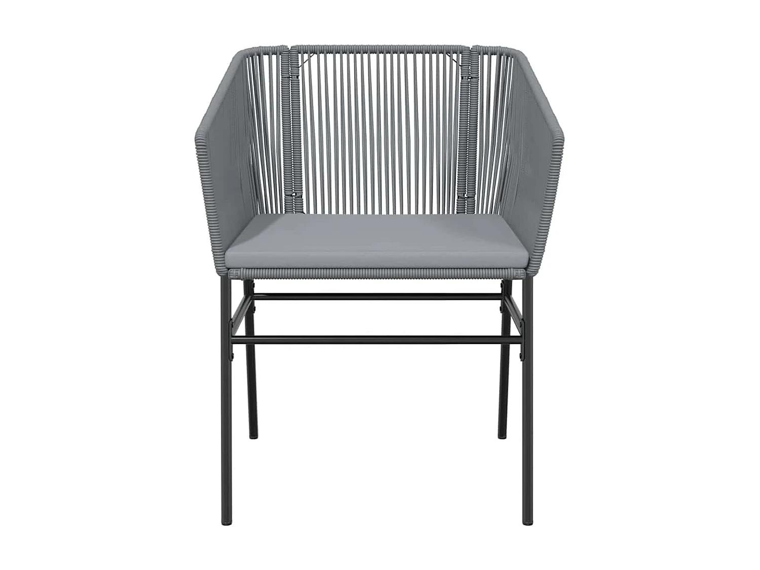 Juego comedor jardín 5 piezas cojines ratán sintético vidrio gris