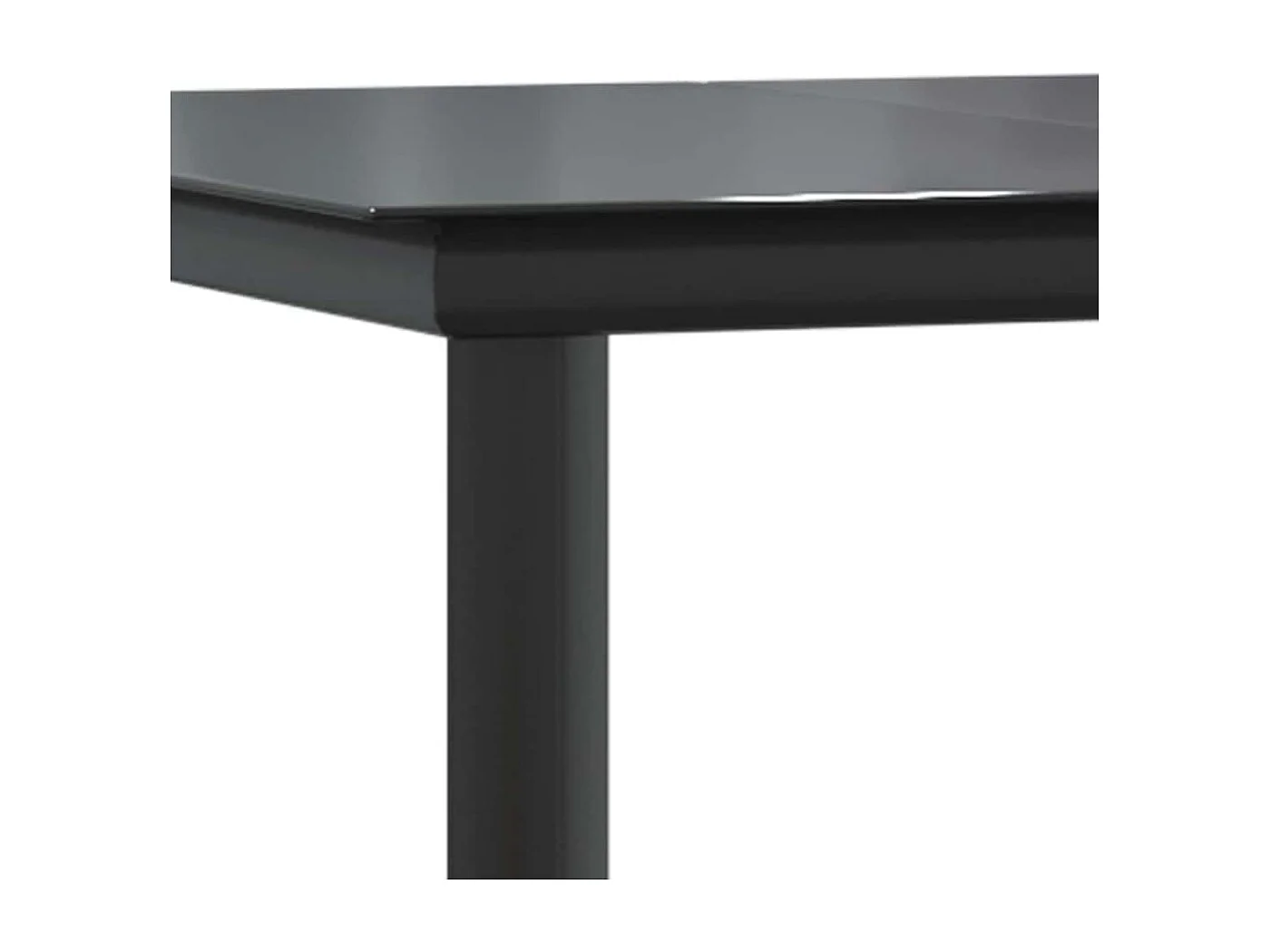 Juego de comedor jardín 7 piezas ratán sintético negro